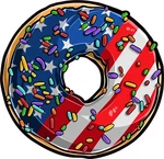 American Flag Donut W/sprinkles Vinyl Bumper Sticker Window Decal Multiple Sizes New. Price: $5.99.