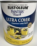 Rust-oleum Painters Touch Gloss Sun Yellow Ultra Cover Premium Latex 1 Qt. New. Price: $9.99.