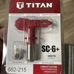 Titan 662-215 SC6 Airless Tip 5000PSI 662215 New. Price: $24.95.
