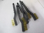 (P8138-B) 7-1/4" Oal Rows X Columns Brass Plater's Hand Brush Lot Of 5 New. Price: $18.95.