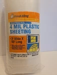 New 3 Ft. X 50 4 Mil Clear Plastic Sheeting Roll Nib Frost King. Price: $14.88.