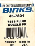 Binks 115 Spray Gun Fluid Nozzle 45-7801 78SS .070 New. Price: $88.11.