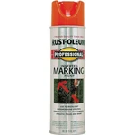 Rust-oleum 2554838 Inverted Marking Spray Paint, Flat/semi-gloss, Fluorescent New. Price: $21.65.