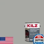 Kilz 1-PART Epoxy Acrylic Concrete & Garage Floor Paint, Silver Gray, Satin, New. Price: $70.11.
