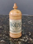 Antique Pante Tooth Powder Tin Wood Jar Original Label Great Used. Price: $145.00.