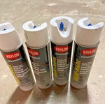 Krylon Quik-mark White Inverted Marking Spray Paint 17 0Z Can -lot Of 4- New. Price: $32.00.