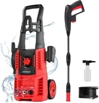 Electric Pressure Washer, 1850 Psi MAX,1.0 Gpm, 5" Wheels, 18M Cord/hose Length New. Price: $180.99.