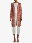No Boundaries Juniors' Striped Duster Cardigan, Rust, X-larger 15-17 New. Price: $24.99.