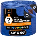 Xpose Safety 40 60 Heavy Blue/brown Tarp - Waterproof 7 Mil New. Price: $301.99.
