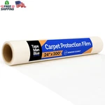 Carpet Protection Film 24" X 200' Roll, Self Adhesive Plastic Protector New. Price: $66.51.