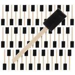 50 Pack - 1" Foam Sponge Paint Brush Set Wood Handle Craft Touch Up Stain New. Price: $12.99.