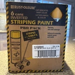 Rust-oleum P2548849 Yellow Inverted Striping Spray Paint 18OZ 6-PACK New. Price: $40.00.