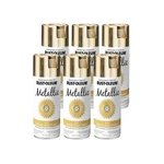 Rust Oleum Metallic Gold Spray Paint 11OZ Pack Of 6 Interior Use Shiny Finish New. Price: $49.69.