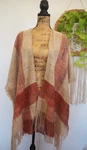 Brown Natural Rust Open Front Poncho Square Cape Cover Up Wrap One Size New. Price: $20.80.
