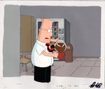 Dilbert Cel/original Bg: 10 Coffee (w/scott Adams) Engineering Breakroom Used. Price: $93.50.