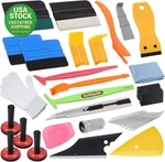 Vinyl Wrap Applicator Tool Kit Window Tint Film Squeegees Scraper Knife Gloves New. Price: $60.99.