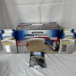 New Rust-oleum Epoxyshield Garage Floor Coating Kit Tan Brick Red + Extras Open. Price: $148.98.