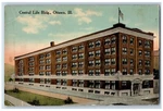 Ottawa Illinois Postcard Central Life Building Street View C1910'S Antique Used. Price: $6.47.