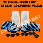 3M Pps 10 Lid & Liner Refill Kit Mini Small Disposable Paint Cup From 26314 New. Price: $26.99.