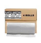 Aluf Plastic Sheeting - 4 Rolls Of 10' X 100', 6 Mil Heavy Duty Gauge Clear... New. Price: $266.05.