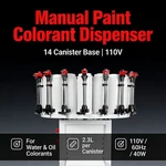 14-HEAD Latex Color Mixer Oil Based Paint Dispenser Double Pump & Gauge Lock New. Price: $1839.08.