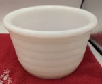 Vintage Mixing Bowl 6" Milk Glass Ridged For General Electric Mixer Deco Used. Price: $8.00.
