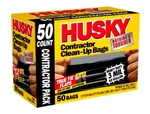 Husky Contractor Clean-up Bags, Heavy Duty 3 Mil 42 Gal. Nothing's Tougher 50PC. New. Price: $44.33.