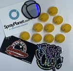 10 Mtn Universal Spray Yellow Paint Cap 4 Stickers Outline Pack New. Price: $7.77.