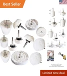 Polishing Pad Buffing Wheel Kit 12 Pack For Metal Wood Plastic Ceramic Glass New. Price: $42.46.