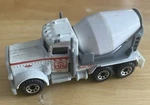 1981 Matchbox Peterbuilt Cement Mixer White Barrel Bilt Used. Price: $5.00.
