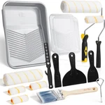 Bates- 9 Inch Paint Roller Kit, 17 Pcs, Plastic Tray, Clear Disposable New. Price: $34.99.