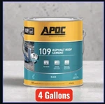Apoc Black Asphalt Roof Cement 4 Gallons Sku: 1028628 Mfr: AP-1091 New. Price: $159.99.