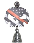 Red Line American Flag Skull Bell Hanger With Bolt & Ring Universal Fit New. Price: $31.99.