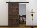 Country Style Brush Steel 6.6" Sliding Barn Door Rail Roller Track Hardware Kit New. Price: $142.50.