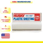 Husky Plastic Sheeting 10' X 100' Heavy Duty Recycled Polyethylene Clear 2 Mil New. Price: $39.26.