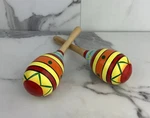 Wooden Maracas Shaker Musical Percussion Instrument 7.5 Fiesta Rattles Set Of 2 Used. Price: $18.99.