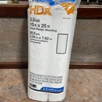 Hdx Clear Plastic Sheeting Twin Pack 3.5 Mil 10 25 Times = 500 Square Feet New. Price: $39.99.