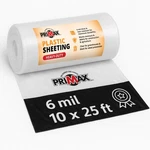 Primax 6 Mil Plastic Sheeting (10'X25') Waterproof, Uv Resistant, Heavy Duty New. Price: $40.45.