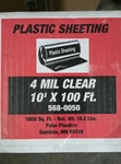 Polar 10' X 100' 4-MIL Clear Poly Sheeting New. Price: $42.99.