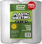 Plastic Sheeting (10' X 25') Long, 3 Mil (2 Pack) - Uv Protection Poly New. Price: $44.99.