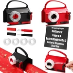 2PCS Wrapping Paper Cutter & Dispenser Dual Use With 4 Tapes Blades Set New. Price: $21.98.