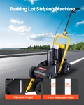 Striping Line Marking Machine, 24 X 13 35.4 In, 4-WHEEL, Black New. Price: $108.89.