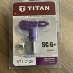 Titan Synergy Fine Finish Spray Tip 5000 Psi 671-212A Reversible New. Price: $24.95.