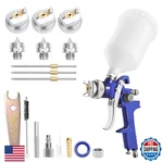 Pntgreen Hvlp Air Gun With 1.4/1.7/2.0MM Nozzles And Paint Sprayer Accesso New. Price: $49.67.