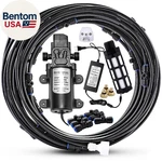 Outdoor Misting Cooling System With Pump Kit, 49.2FT(15M) Line Filt New. Price: $92.84.