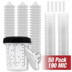 Pps Disposable Paint Spray Gun Cups Liners & Lid System 190 Mic 50 Pack New. Price: $49.99.