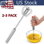 Stainless Steel Egg Whisk Hand Push Beater, Semi-auto Blender Mixer Tool. New. Price: $5.99.