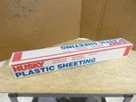250715 New Box; Husky CF0412C Clear Polyethelene Sheeting; 12' 100' 4MIL. Price: $124.75.