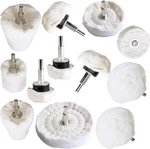 Polishing Pad Buffing Wheel Kit 12 Pack For Metal Wood Plastic Ceramic Glass New. Price: $33.59.