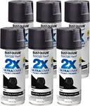 Rust-oleum 334020-6PK Painter's Touch 2X Ultra Cover Spray Paint, 12 Oz, Flat Bl New. Price: $79.05.